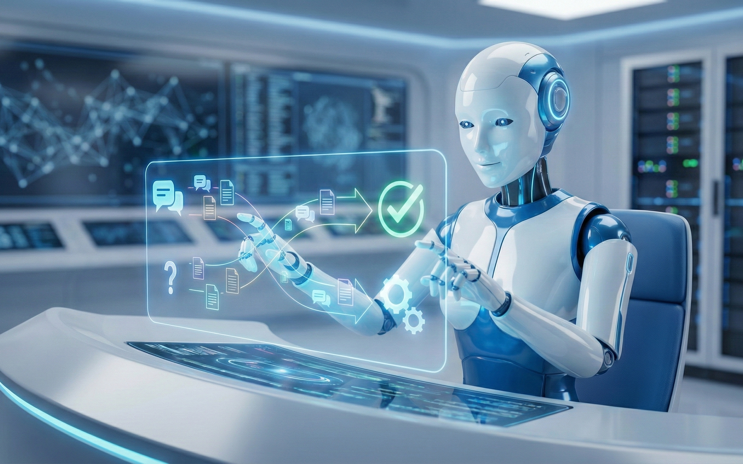 AI Support Agent - architecture diagram showing intent classification, resolution, and escalation flow